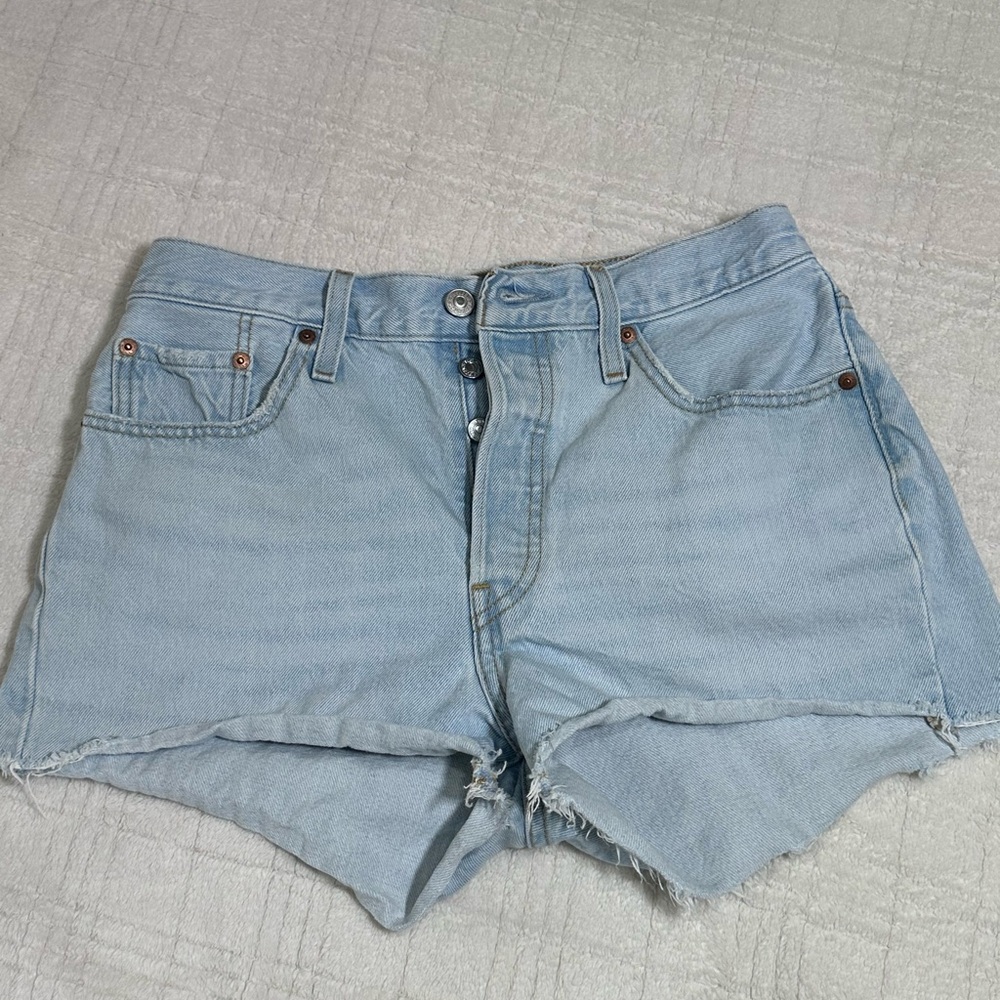 Levi's Light Blue Jean Shorts